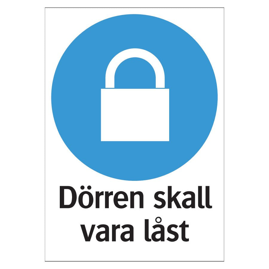 Dörren skall vara låst