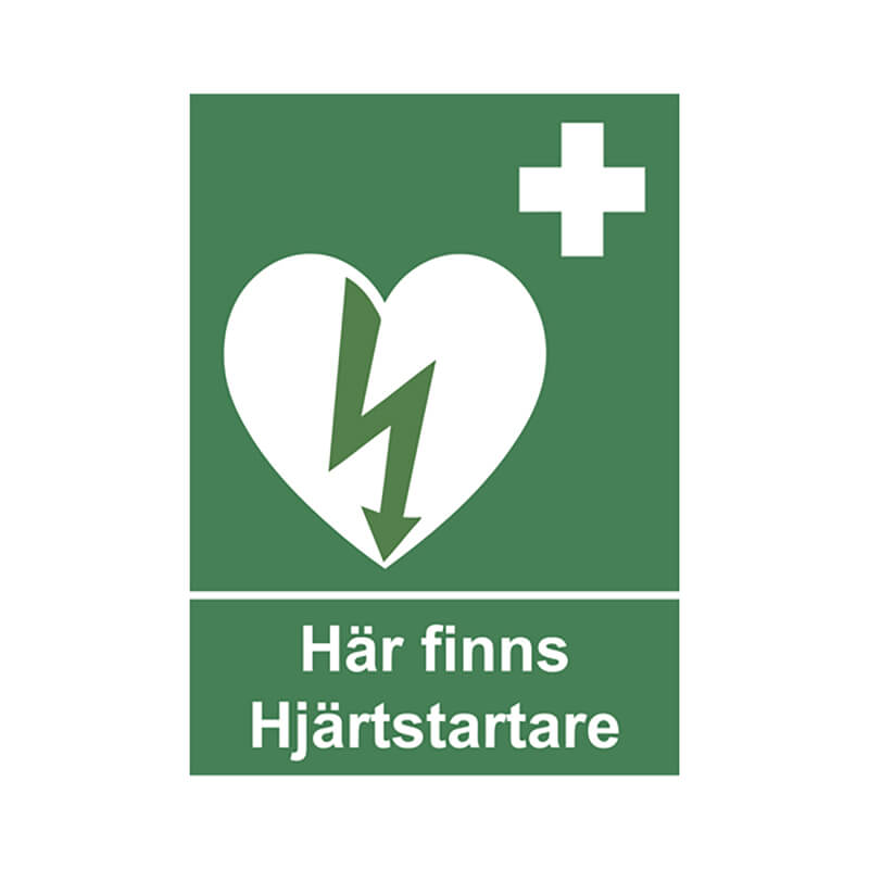 Här finns hjärtstartare