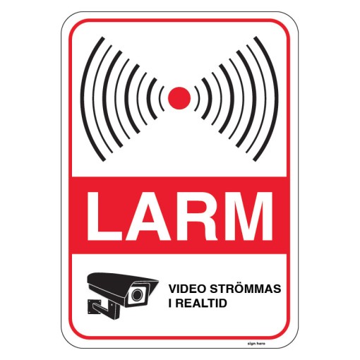 Larm video strömmas i realtid