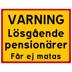Varning lösgående pensionärer