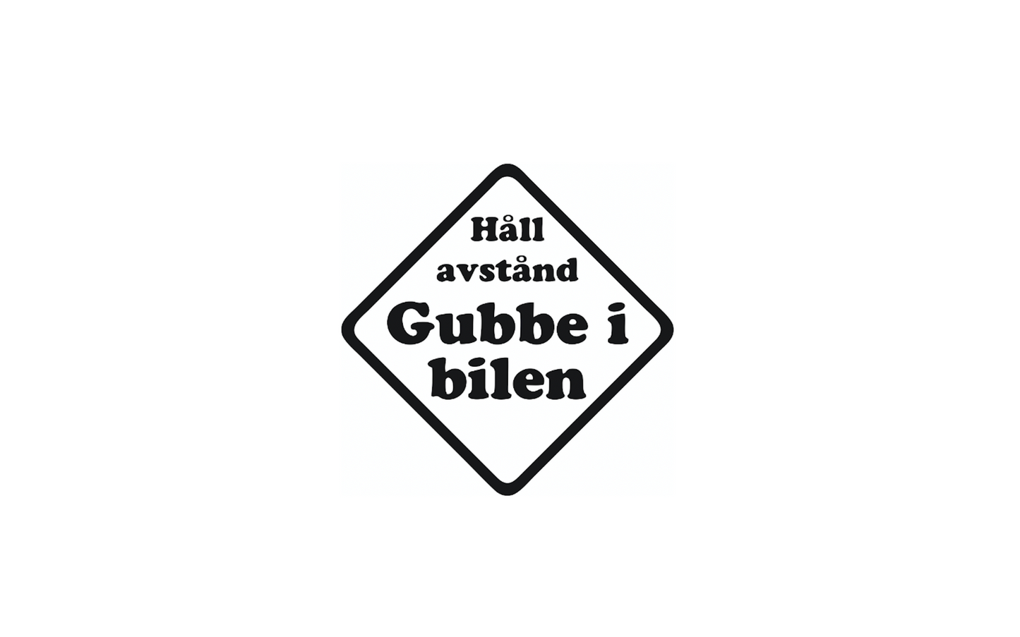 Håll avstånd gubbe i bilen