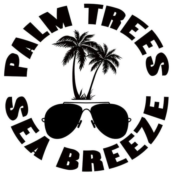 Palm trees sea breeze