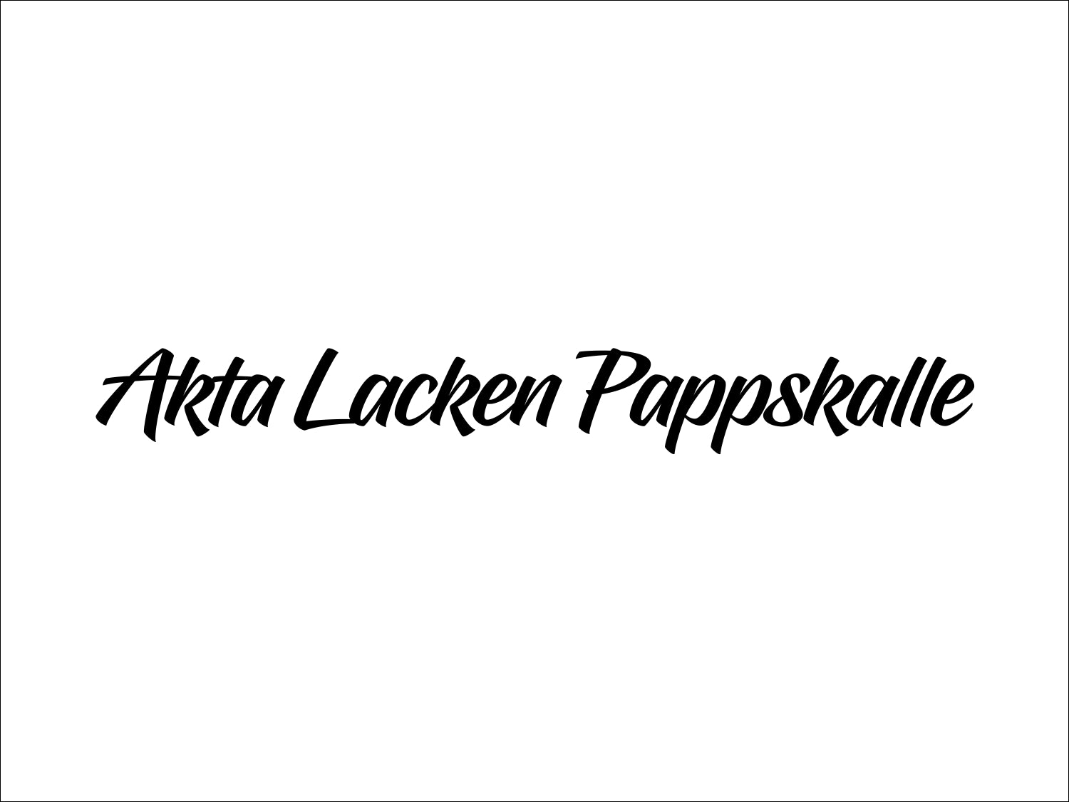 Akta lacken pappskalle