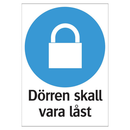 Dörren skall vara låst