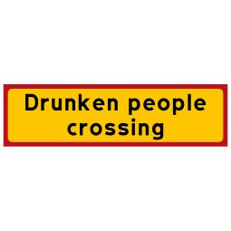 Drunken people crossing