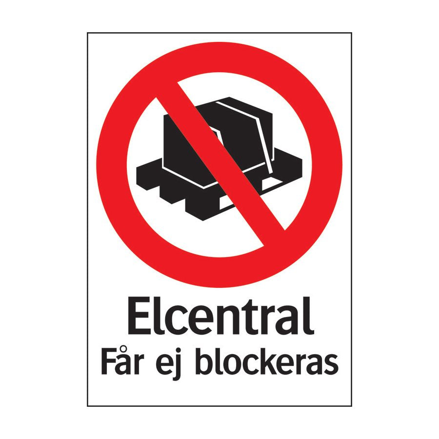 Elcentral får ej blockeras