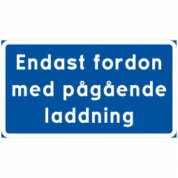 Endast fordon med pågående laddning