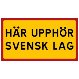 Här upphör svensk lag