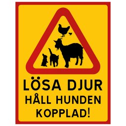 Lösa djur håll hunden kopplad