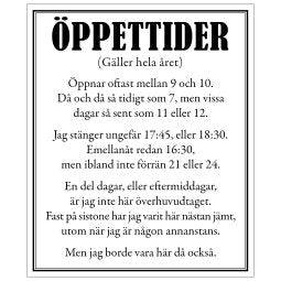 Öppettider vit