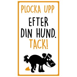 Plocka upp efter din hund tack