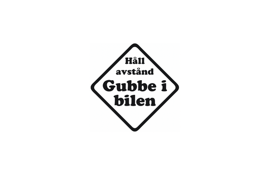 Håll avstånd gubbe i bilen