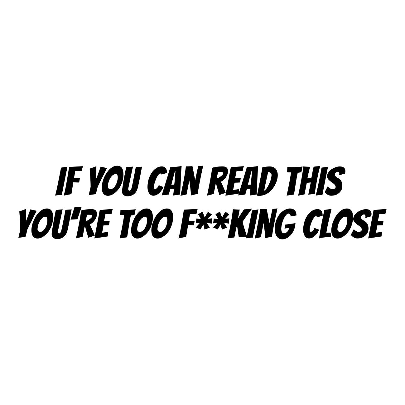 If you can read this