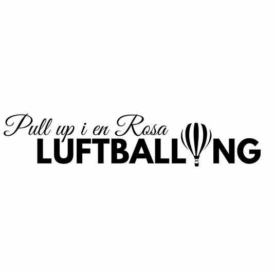 Pull up i en rosa luftballong